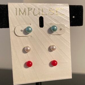 Impulse Multicolor Stud Earrings Set